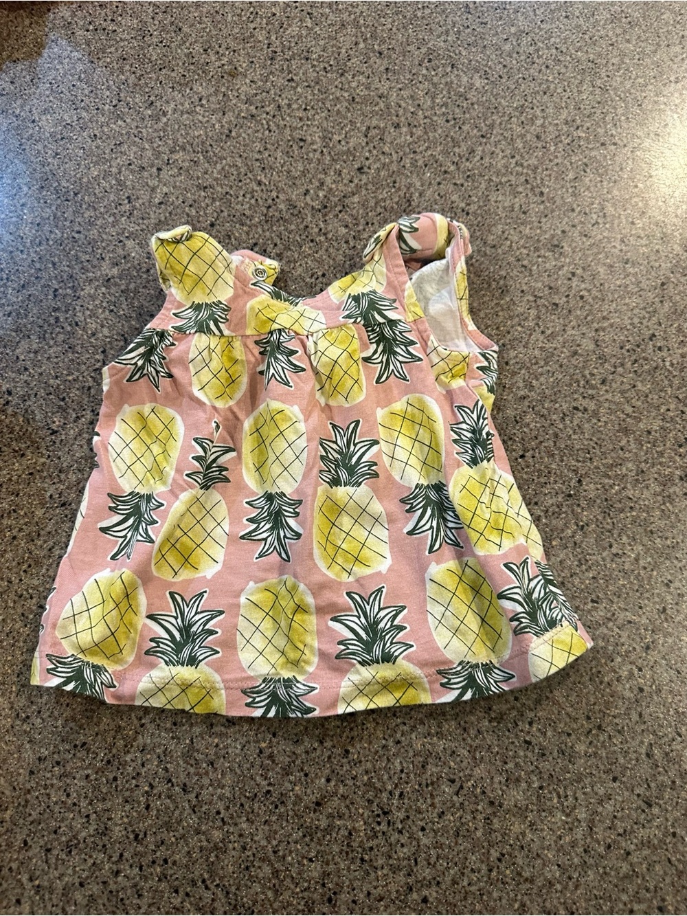 Carter's Pink Tank Top with Yellow Pineapple Print